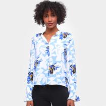 Camisa Road Mel Manga Longa Floral Feminina
