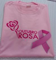 Camisa rosa com estampa outubro rosa