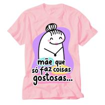 Camisa Rosa Frases flork mãe na volta a gente compra - VIDAPE