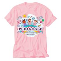 Camisa Rosa Pedagogia Educar é semear com sabedoria