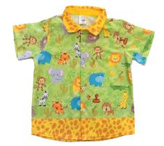 Camisa Safari Verde infantil Festa