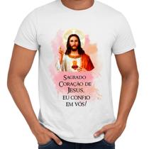 Camisa Sagrado Coração de Jesus Eu Confio Em Vós