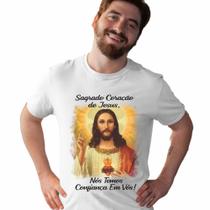 Camisa Sagrado Coração de Jesus Igreja Fé - Web Print Estamparia