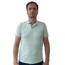 Camisa Sallo Gola Polo Slim Básica Verde 4711