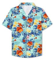 Camisa Sangtree Boys havaiana de manga curta floral 5-6Y azul