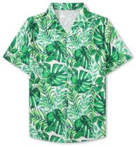 Camisa Sangtree Boys Hawaiian de manga curta floral 10-11Y Camisa Sangtree Boys Hawaiian de manga curta floral 10-11Y