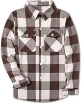 Camisa Sangtree Boys xadrez de manga comprida de flanela Buffalo 7-8Y Camisa Sangtree Boys xadrez de manga comprida de flanela Buffalo 7-8Y
