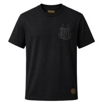 Camisa Santos Athleta Retrô Pelé All Black - Masculino Tamanho:MCor:Preto