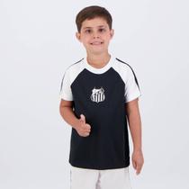 Camisa Santos Farol Infantil Preta e Branca