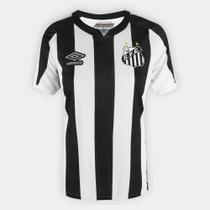 Camisa Santos II 22/23 s/n Jogador Umbro Feminina - Preto+Branco