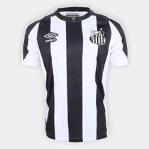 Camisa Santos II 22/23 s/n Torcedor Umbro Masculina - Preto+Branco