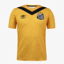 Camisa Santos III 2024 s/n Torcedor Umbro Masculina - Amarelo+Preto