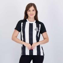 Camisa Santos Matriz Feminina Preta e Branca - Braziline