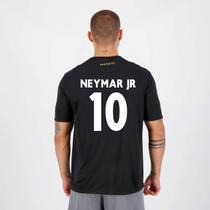Camisa Santos Neymar JR 10 Parrot Preta Camisa Santos Neymar JR 10 Parrot Preta