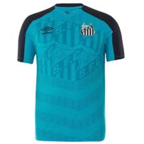 Camisa Santos Treino 22/23 Umbro Masculina - Azul+Preto