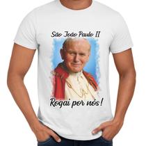 Camisa São João Paulo II Rogai Por Nós! Religiosa - Web Print Estamparia