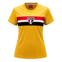 Camisa São Paulo Fabula Edição Especial Brasil - Feminino Tamanho:GCor:Amarelo Camisa São Paulo Fabula Edição Especial Brasil - Feminino Tamanho:GCor:Amarelo
