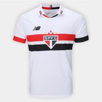 Camisa São Paulo I 24/25 s/n Jogador New Balance Masculina - Branco+Vermelho