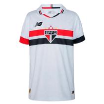 Camisa são paulo infantil 2024 new balance juvenil branca nf