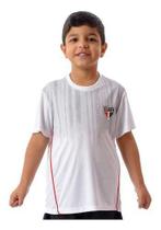 Camisa São Paulo Infantil Oficial Dribble Braziline - Branco - 4 Camisa São Paulo Infantil Oficial Dribble Braziline - Branco - 4