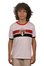 Camisa São Paulo Stencil Branca Juvenil Oficial Licenciada