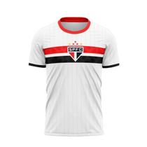 Camisa São Paulo Stencil Unissex Branco Oficial Licenciada Camisa São Paulo Stencil Unissex Branco Oficial Licenciada
