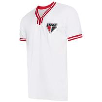 Camisa São Paulo Vintage RetrôMania Masculina - Branco Camisa São Paulo Vintage RetrôMania Masculina - Branco