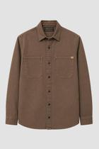 Camisa Sarja Masc BLS Lapela Marrom Camisa Sarja Masc BLS Lapela Marrom