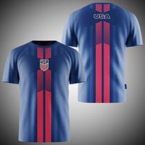 Camisa Seleção Estados Unidos Dry Fit Poliéster Secagem Rápida Conforto Premium Copa 2026
