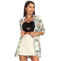 Camisa Sephora Mix Print Manga 3/4