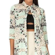 Camisa Sephora Mix Print Manga 3/4 Camisa Sephora Mix Print Manga 3/4