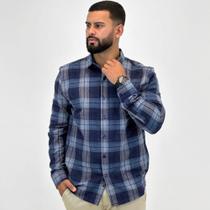 Camisa Sibra Flanela Slim Xadrez Manga Longa Masculina Camisa Sibra Flanela Slim Xadrez Manga Longa Masculina