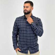 Camisa Sibra Flanela Xadrez Slim Manga Longa Masculina Camisa Sibra Flanela Xadrez Slim Manga Longa Masculina