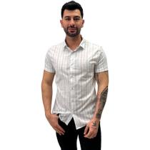 Camisa Sibra Slim Manga Curta Listrada Masculina