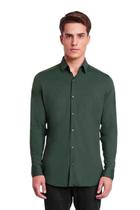 Camisa Slim Aramis Em Tricoline Liso Verde Camisa Slim Aramis Em Tricoline Liso Verde