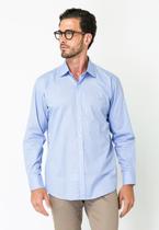 Camisa Slim Delucca Azul Claro Camisa Slim Delucca Azul Claro