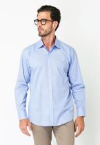 Camisa Slim Delucca Azul Claro Camisa Slim Delucca Azul Claro