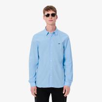 Camisa Slim Fit em Popeline de Algodão Stretch