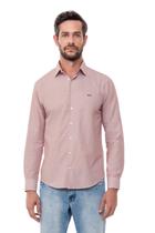 Camisa Slim Fit Hangar 33 Fio Egipcio Vermelho Brasa