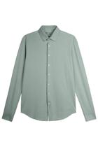 Camisa Slim Fit Hangar 33 Malha Tech Skin Verde Claro