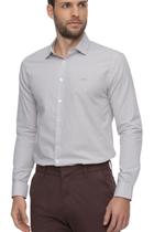 Camisa Slim Hangar 33 Em Tricoline Bege Camisa Slim Hangar 33 Em Tricoline Bege