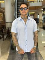 Camisa Slim Manga Curta Masculina Viscose