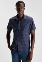 Camisa Slim Manga Curta Xadrez Mercerizadas Camisa Slim Manga Curta Xadrez Mercerizadas