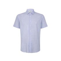 Camisa slim xadrez azul claro - dudalina