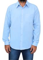 Camisa Social adulto Manga Longa Masculina Com Bolso