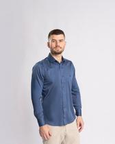 Camisa Social Algodão/Elastano Indigo Camisa Social Algodão/Elastano Indigo