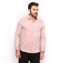 Camisa Social Algodão Masculina Slim Festa Conforto