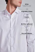 Camisa Social Algodão Pima Slim Fit - Branco