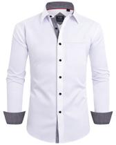 Camisa social Alimens & Gentle de manga comprida branca sem rugas Camisa social Alimens & Gentle de manga comprida branca sem rugas