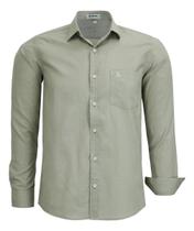 Camisa Social Amil Comfort Manga Longa Com Bolso Algodão 1886